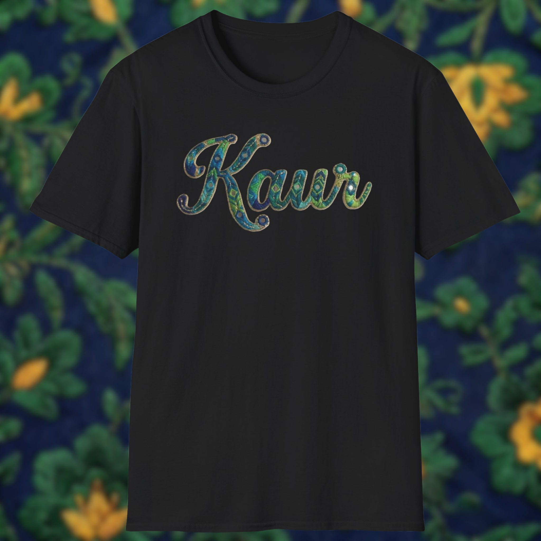 Kaur Phulkari Style Graphic T-Shirt