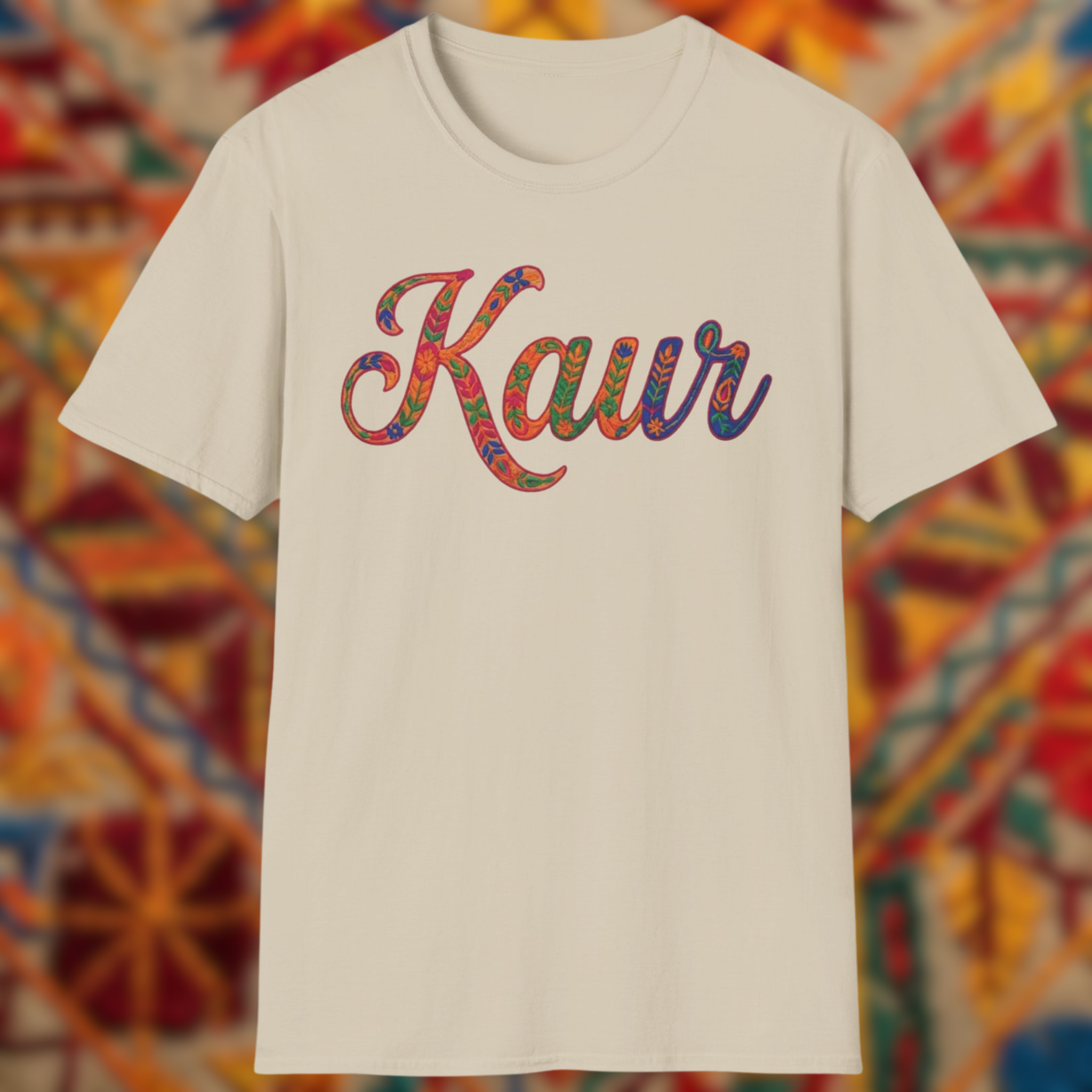Kaur Phulkari Style Graphic T-Shirt