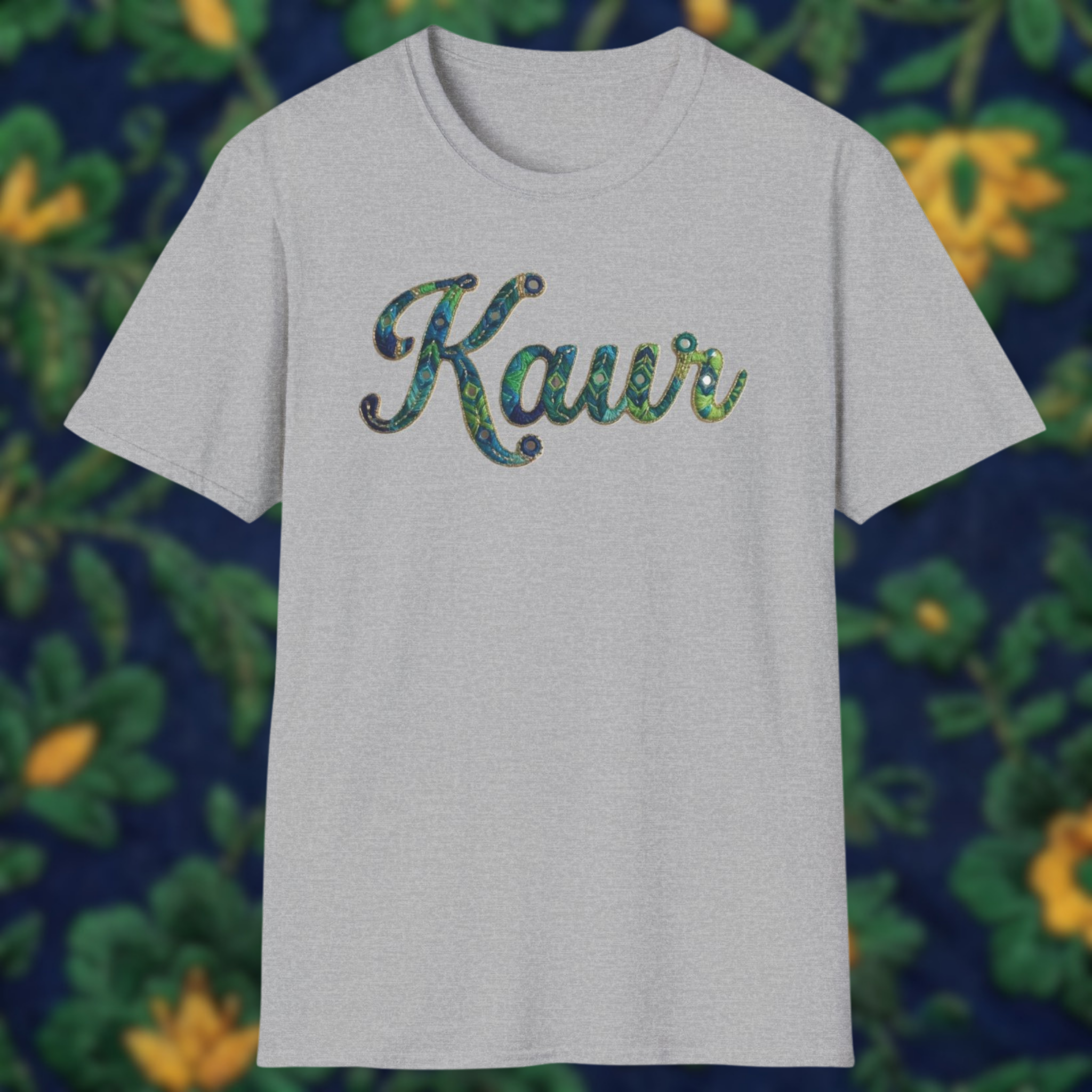 Kaur Phulkari Style Graphic T-Shirt