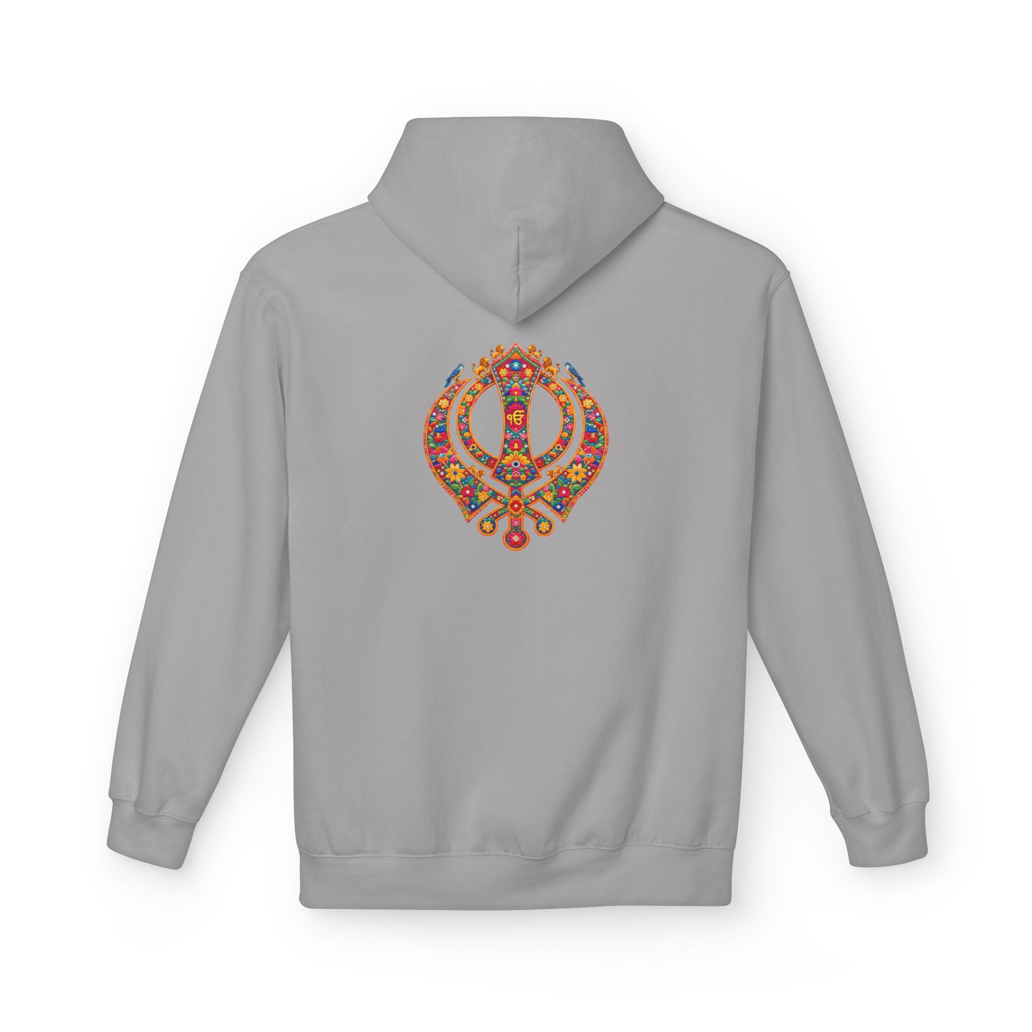 Floral Khanda with Lions and Birds Unisex Hoodie