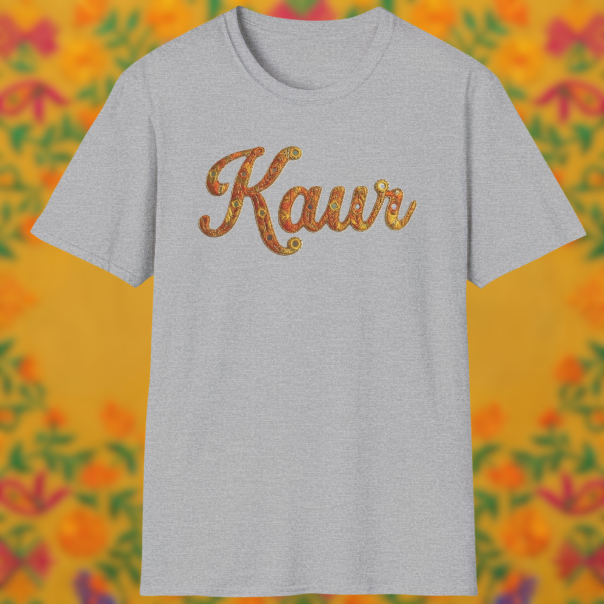 Kaur Phulkari Style Graphic T-Shirt
