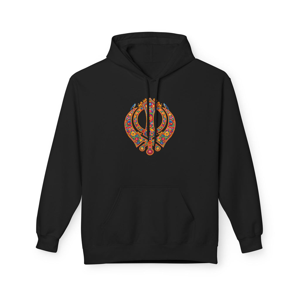 Floral Khanda with Lions and Birds Unisex Hoodie
