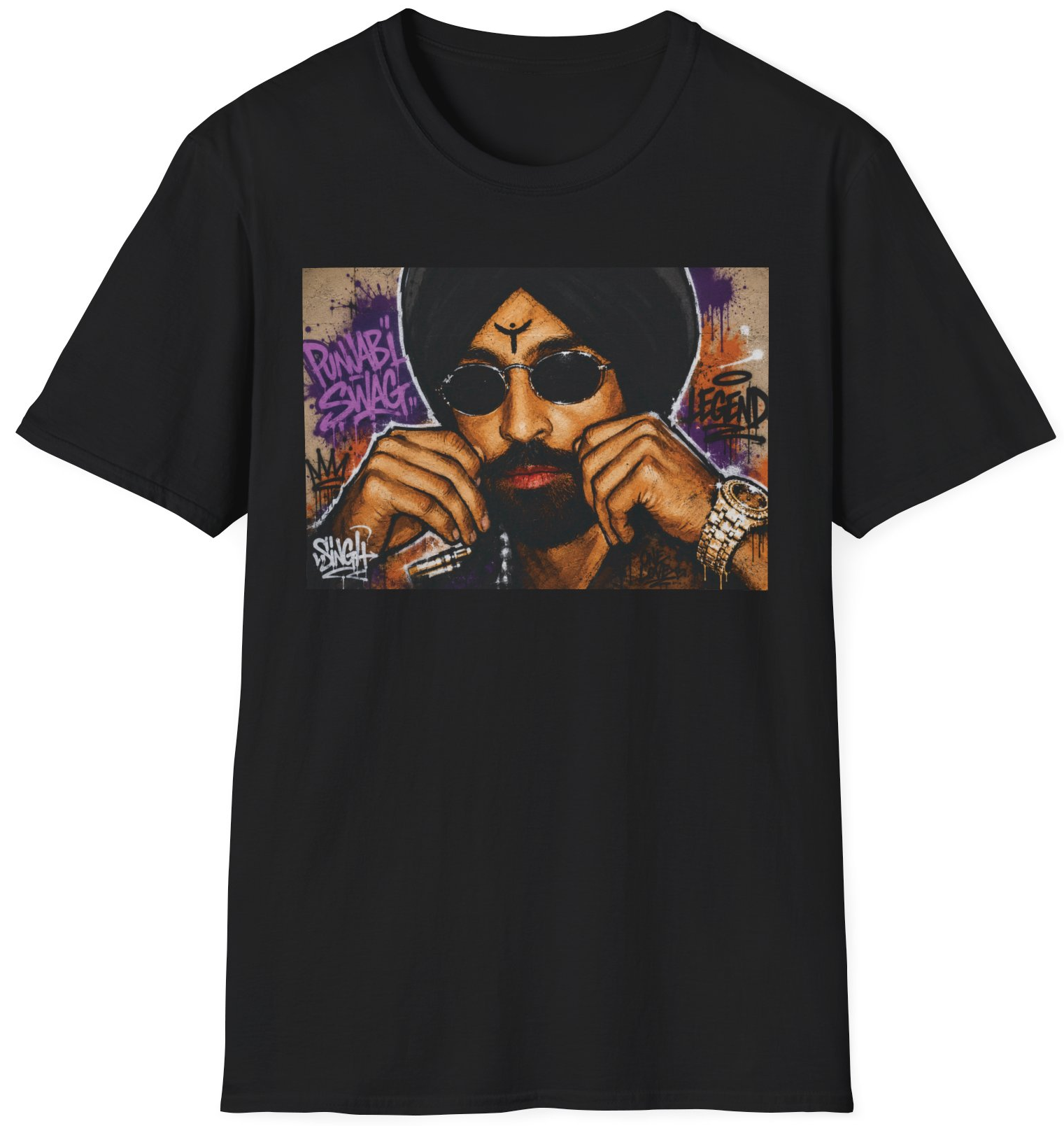 Diljit Dosanjh Graffiti T-Shirt – Black
