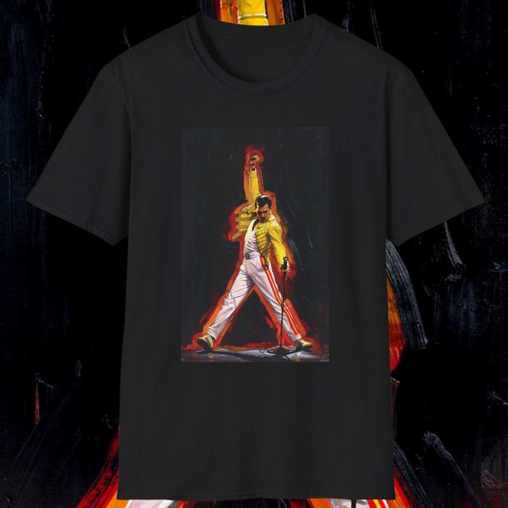 Freddie Mercury Oil Painting Style T-Shirt