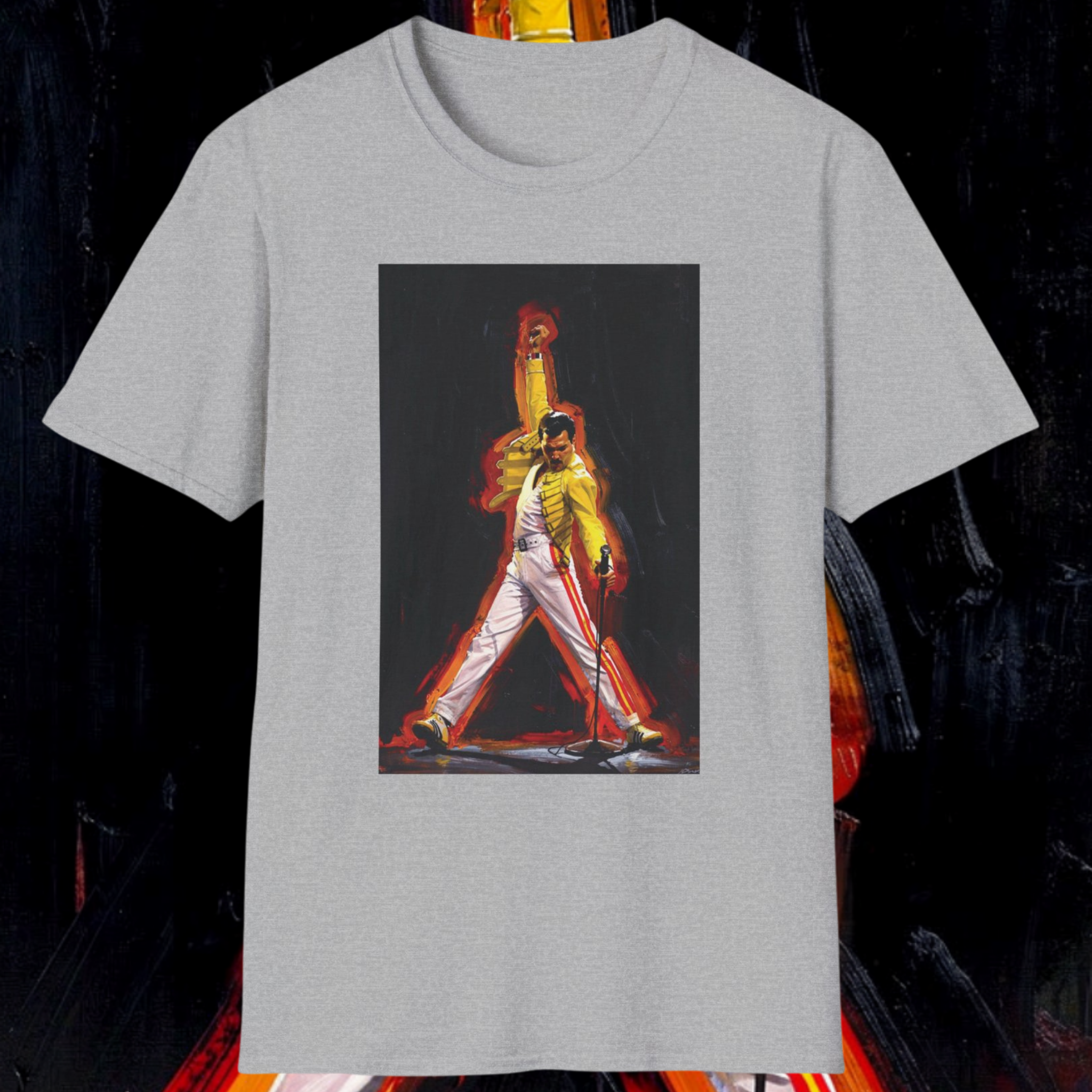 Freddie Mercury Oil Painting Style T-Shirt