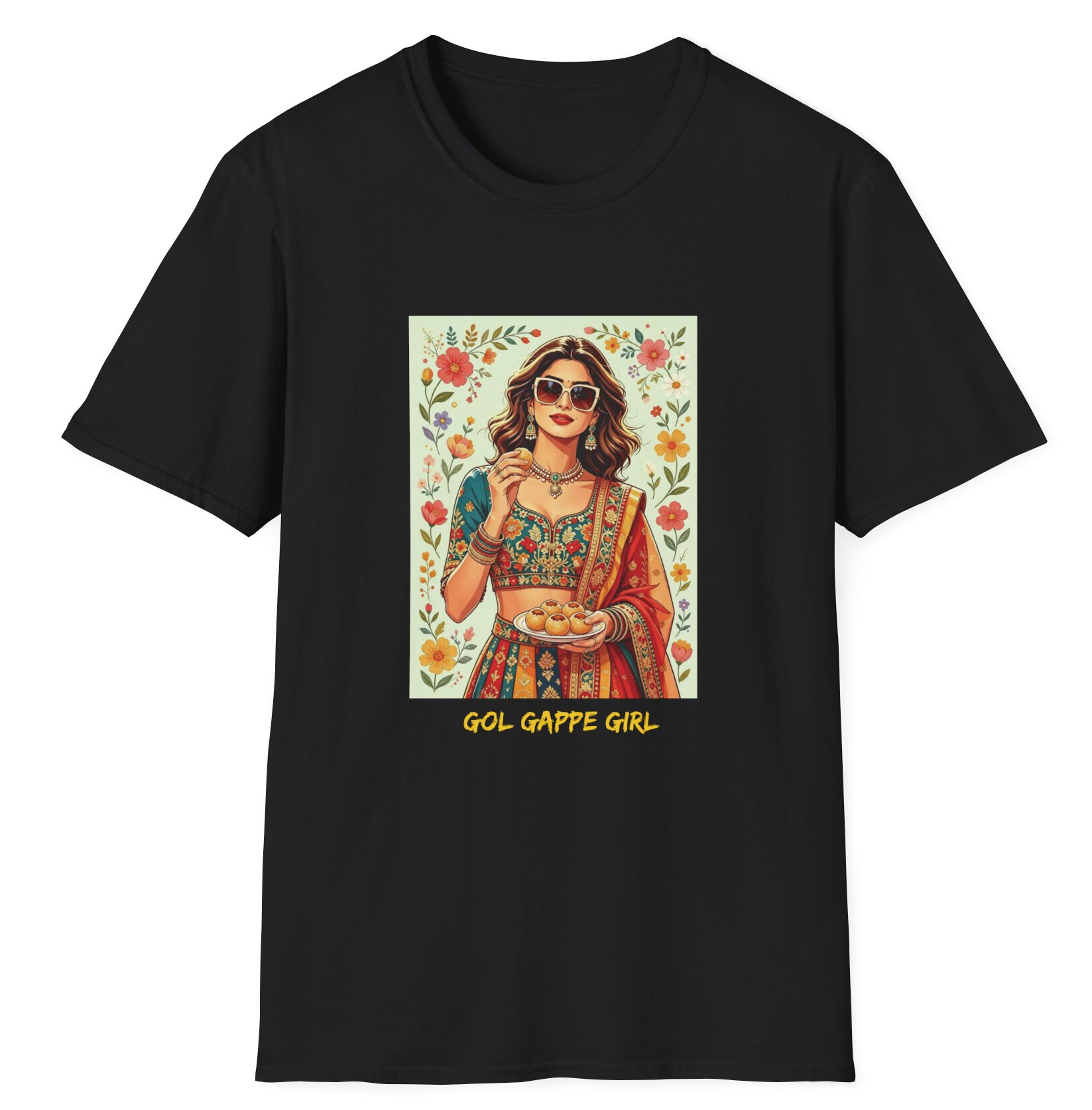 Gol Gappe Girl- fun desi T-Shirt