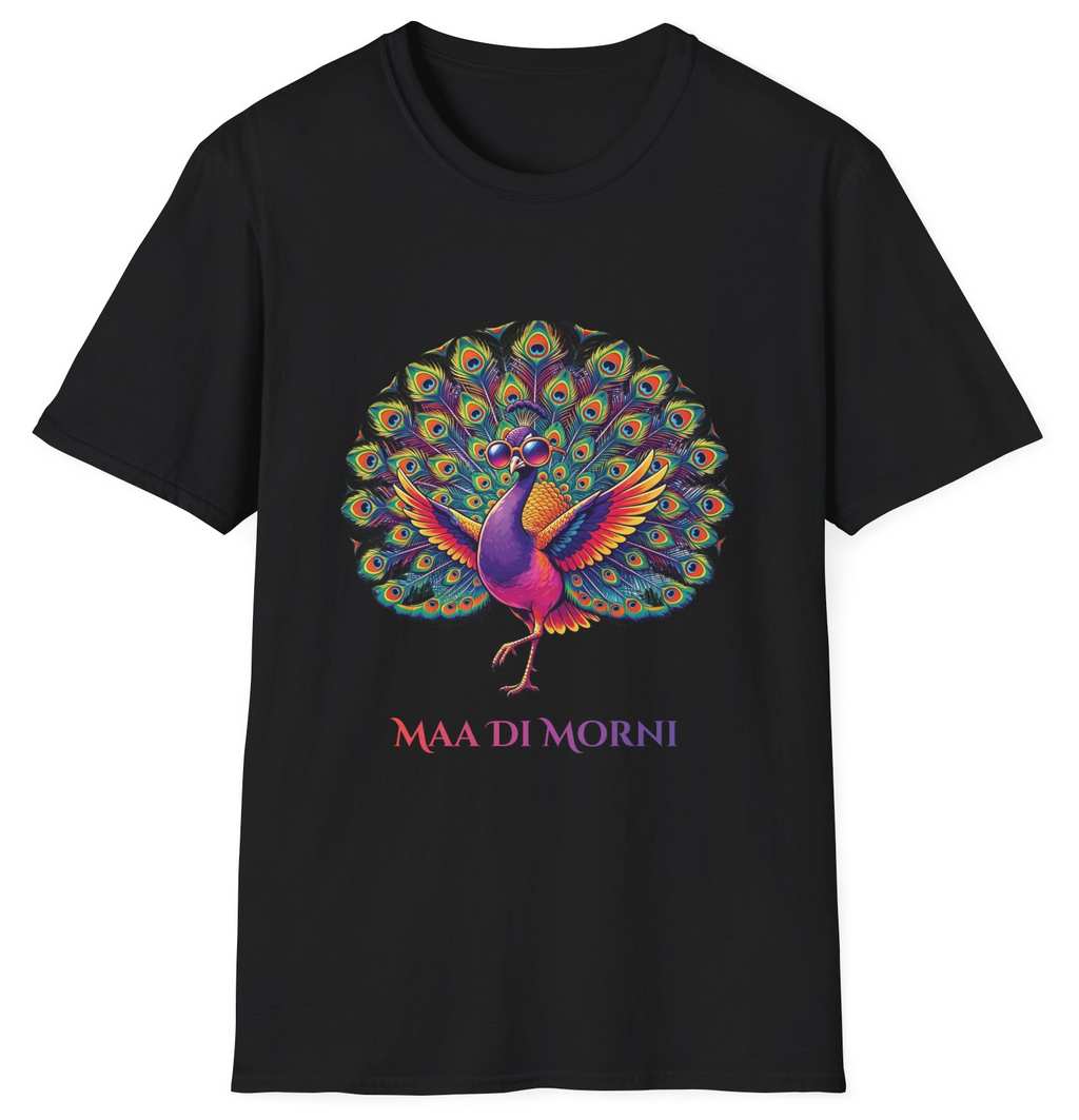 Maa Di Morni - Graphic Peacock T-Shirt