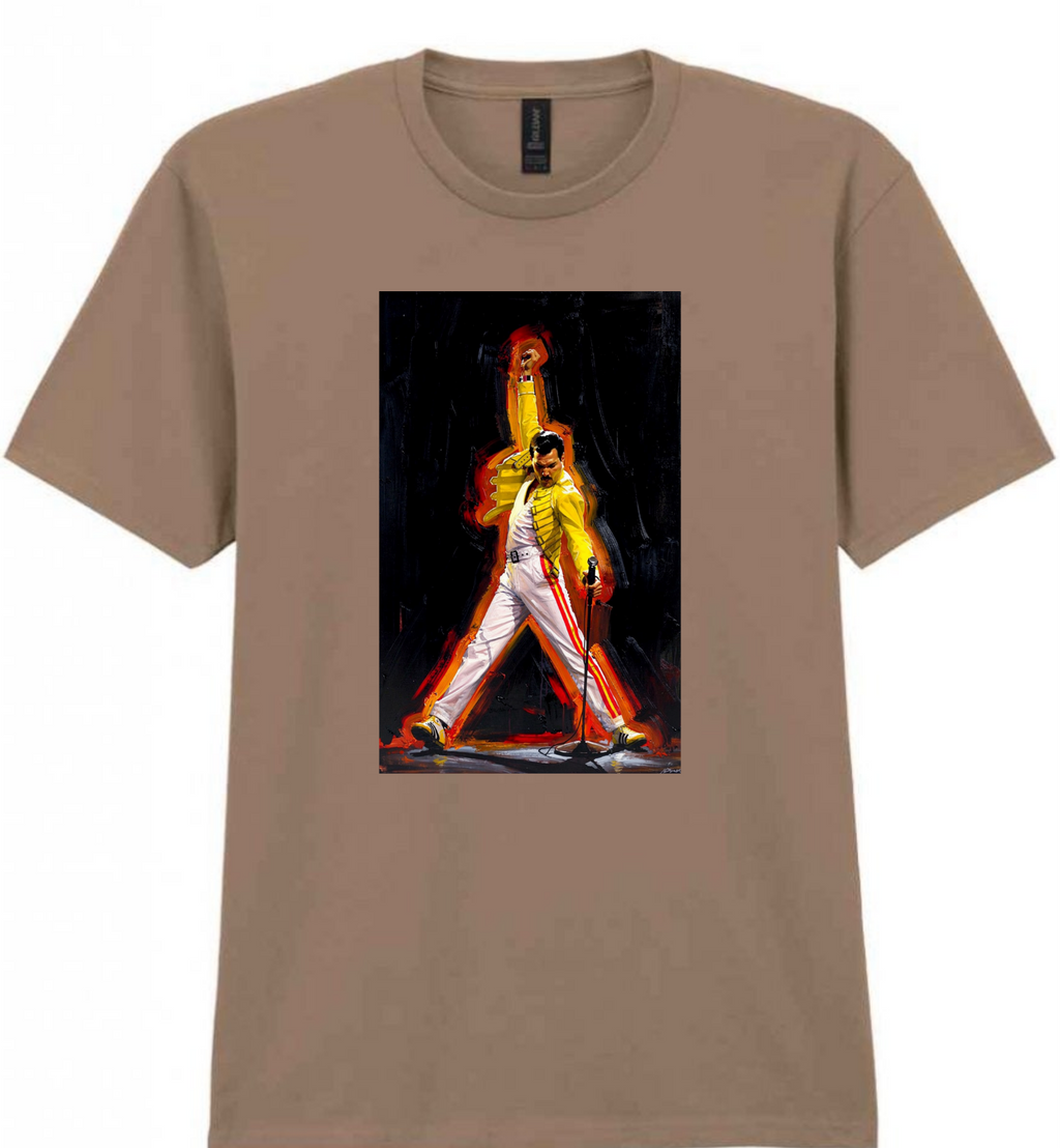 Freddie Mercury Oil Painting Style T-Shirt