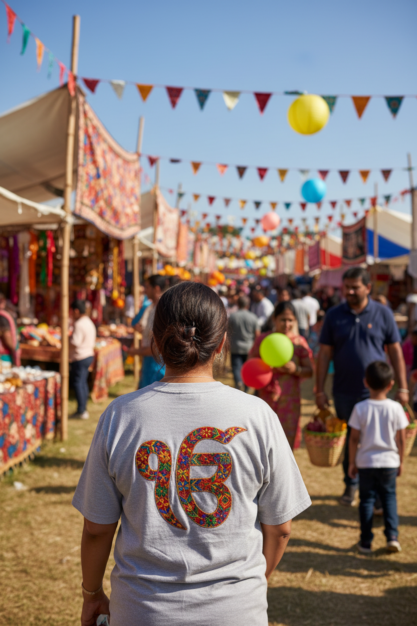 Grey Tee - Female Model at Mela