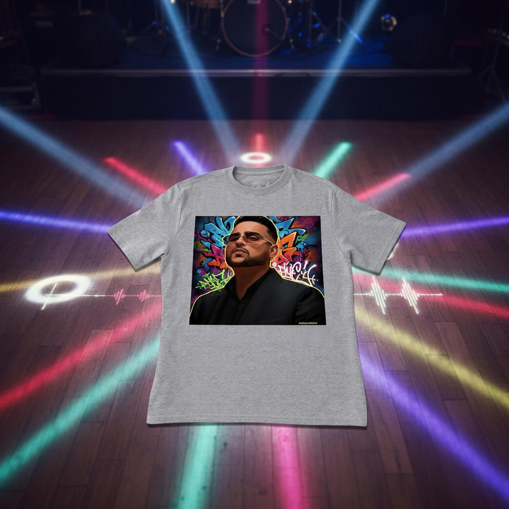 Grey Karan Aujla T-Shirt on dance floor