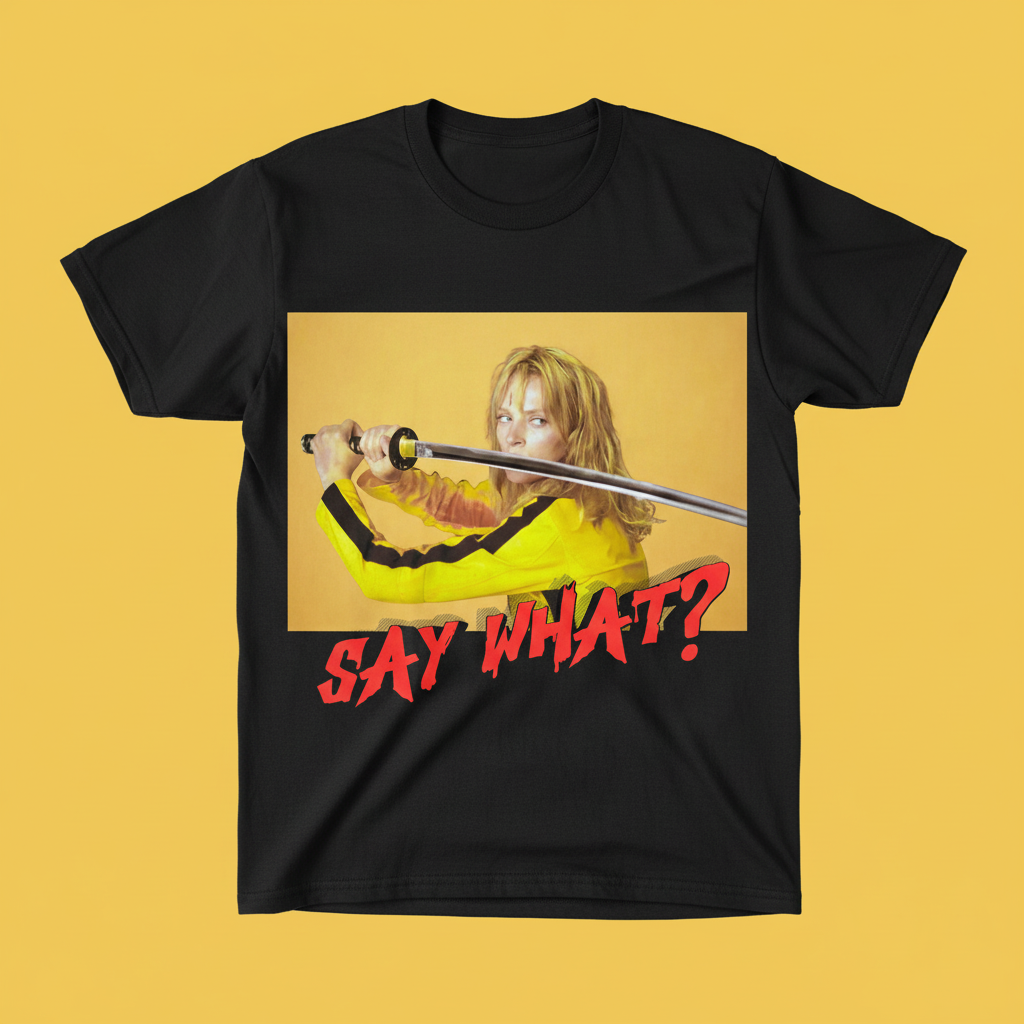 Say What Kill Bill graphic tee in black