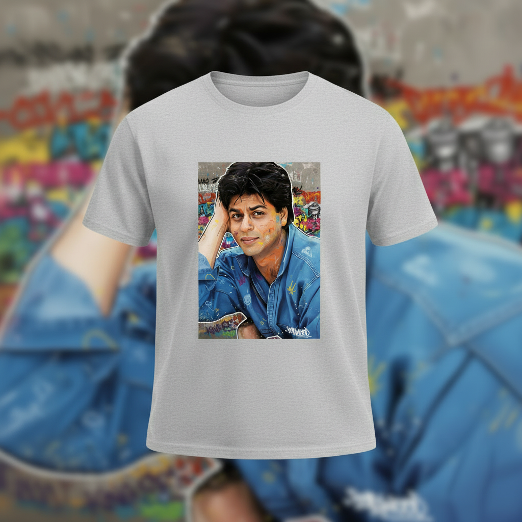 Shah Rukh Khan King SRK light grey t-shirt
