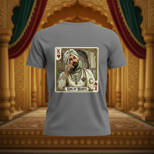 King of Hearts grey tee back 1:1 regal Punjab background
