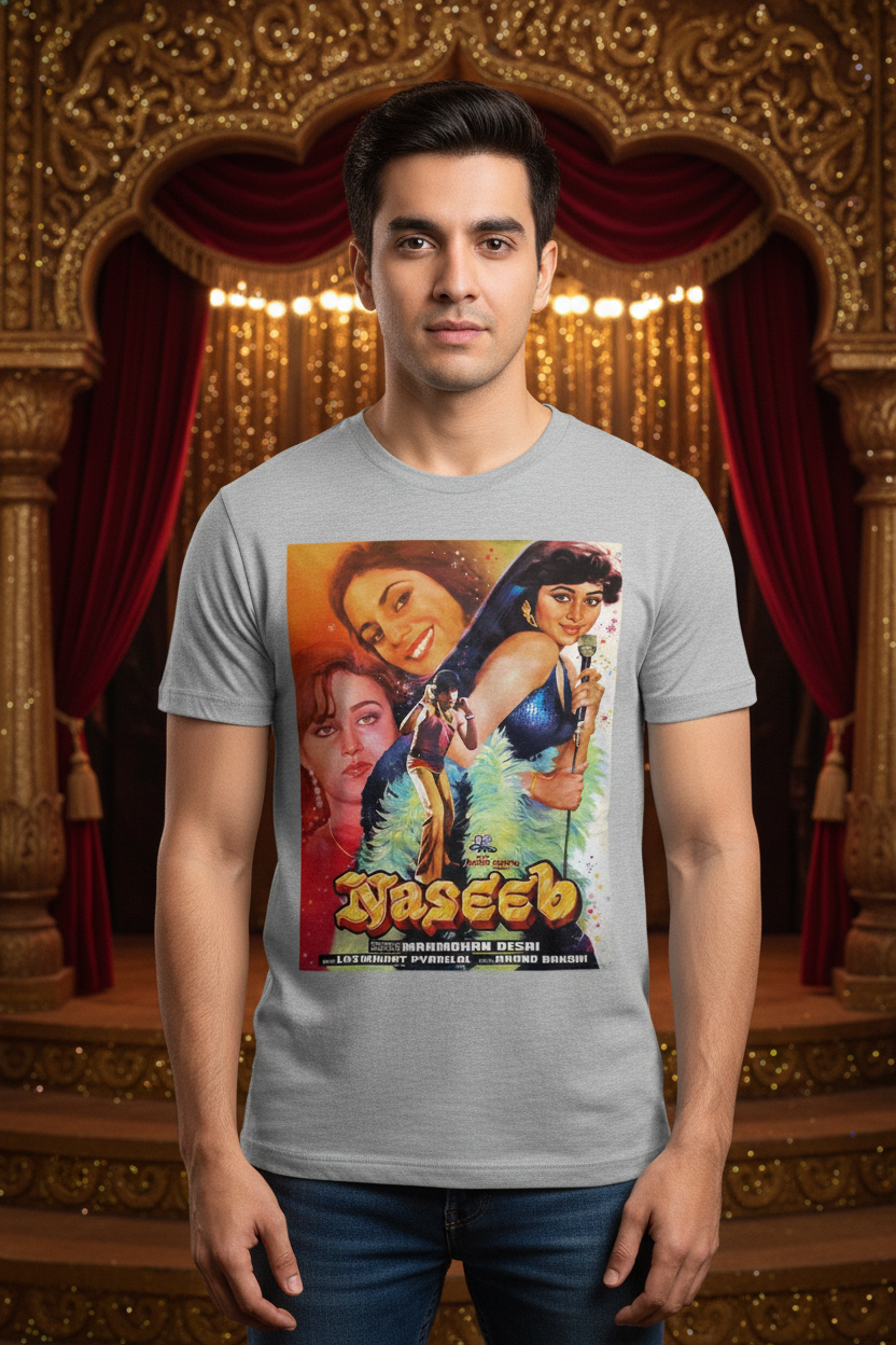 Naseeb Grey T-Shirt on Model